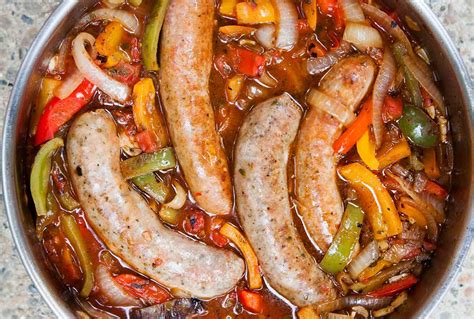 Sausages With Peppers And Onions Flohenry Recipes