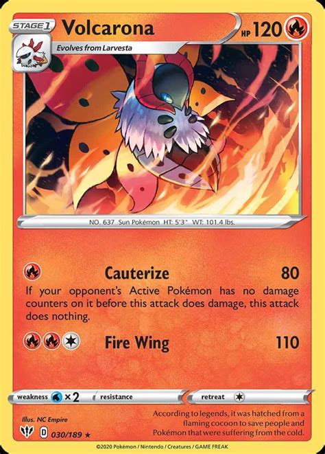 Volcarona Swsh Pok Mon Card Database Pokemoncard