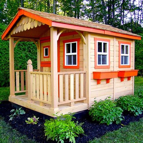 6 Ft W X 9 Ft D Sunflower Cedar Wood Playhouse