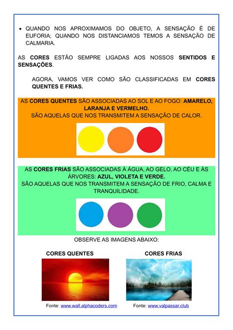 Plano De Aula Sobre As Cores Fdplearn