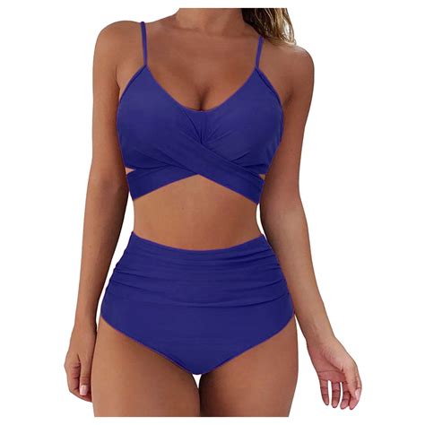 Lowprofile Women S Swimsuits High Halter Push Cut Lace Up Piece Bikini