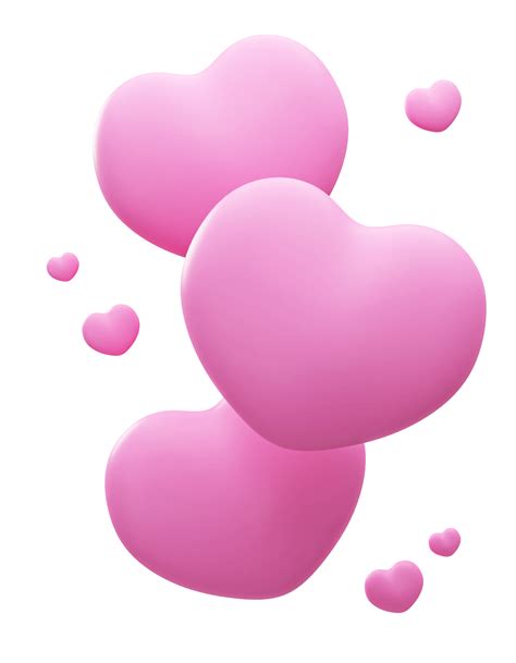 forma de corazones rosas   png