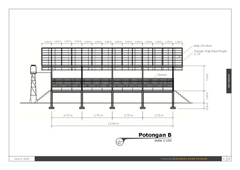 Desain Kandang Ayam Petelur 65 X 15 Meter Untuk 1000 Ekor Gambar