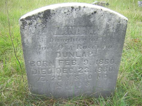 Amanda Dunlap 1860 1880 Monumento Find A Grave