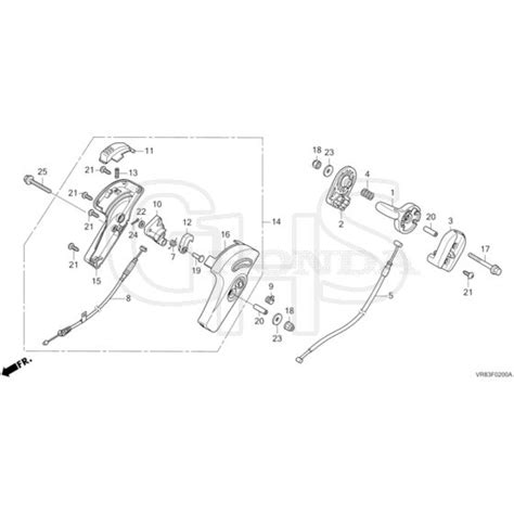 Honda HRN536C1 VYEA Throttle Lever Diagram GHS