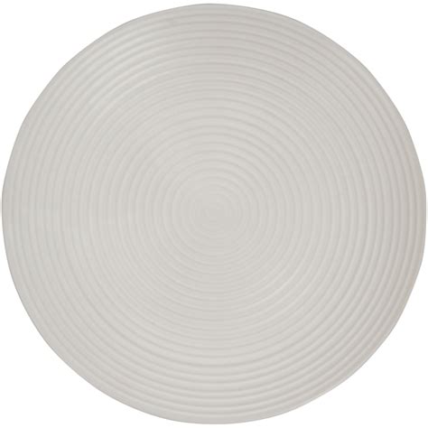 Genoa Ribbed Plate Cream Dinner Plate Wilko