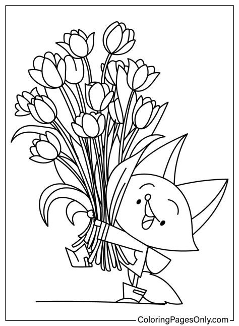 Pagine Da Colorare Di Bouquet Di Fiori Coloringpagesonly