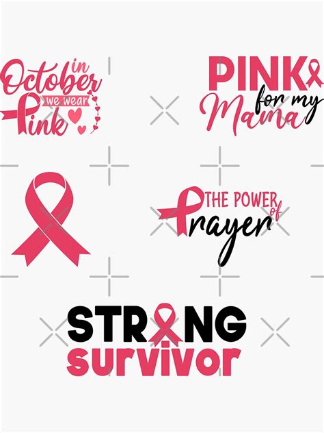 Breast Cancer Awareness Sticker Pack Sticker For Sale By Nakikej