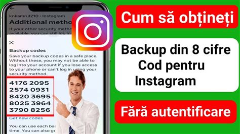 Cum S Ob Ine I Un Cod De Rezerv Din Cifre Pentru Instagram