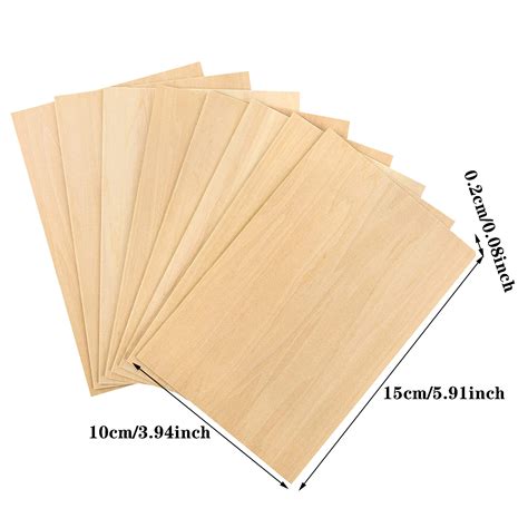 15 Pack Unfinished Wood Sheets Wood Thin Wood Board For Boat Arts And