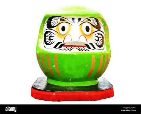 Daruma Doll Japanese Traditional Dolls Style On White Background Stock