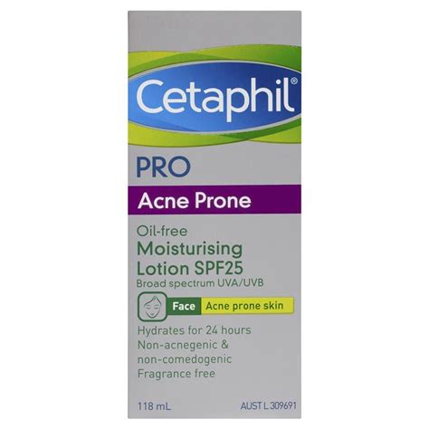 Cetaphil Pro Acne Prone Oil Free Facial Moisturising Lotion Spf 25