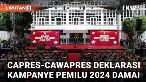 Momen Tiga Capres Cawapres Tanda Tangani Deklarasi Kampanye Pemilu