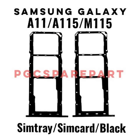 Original Simtray Samsung Galaxy A11 A115 M115 Tempat Simcard Simlock Sim Lock Slot Card Tray