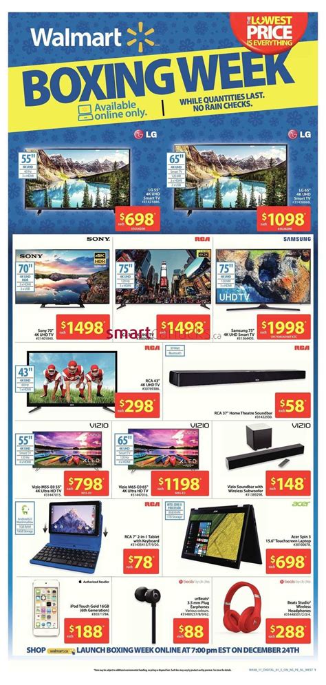 Walmart Canada Boxing Day Boxing Week Flyer December 26 To 31 2017