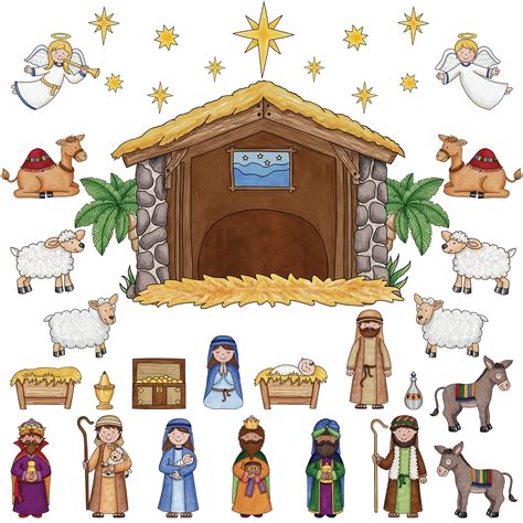 Buy Quera Christian Nativity Bulletin Board Decorations Jesus Birth