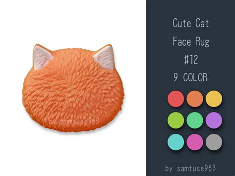 Cute Cat Face Rug 12 The Sims 4 Build Buy Curseforge