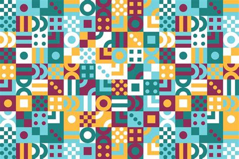 Colorful Geometric Shape Mosaic Pattern Background 17078832 Vector Art At Vecteezy