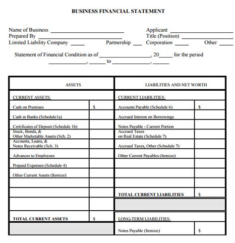 8 Financial Statement Samples Examples Templates Sample Templates