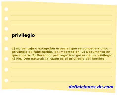 Significado De Privilegio