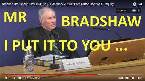 Stephen Bradshaw Post Office Investigator Witness Statement My Thoughts