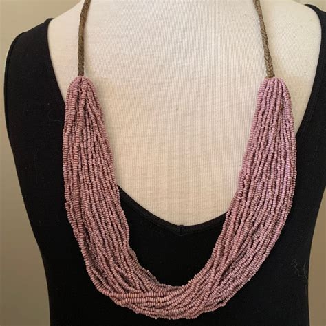 Antique Venetian Pink Seed Bead Necklace