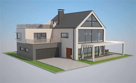 Modern House - 3D Model by virtual3d