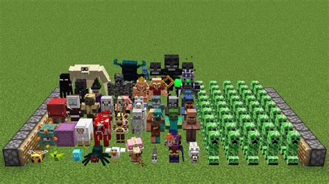 X Creepers And Mobs X Minecraft Combined Youtube