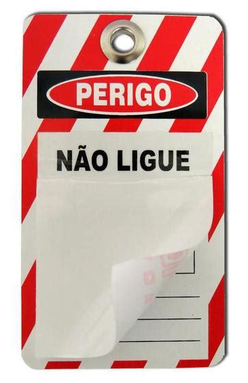 Etiqueta De Bloqueio Tagout Pvc 0 7Mm Pacote 10 W N Sinalização