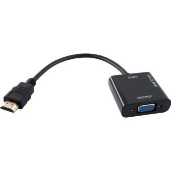 Adaptateur Temium HDMI Mâle vers VGA Femelle Noir Achat prix fnac