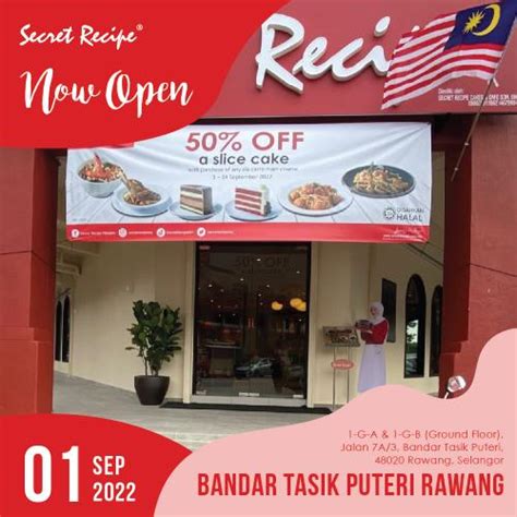 Secret Recipe Bandar Tasik Puteri Rawang Opening Promotion Off