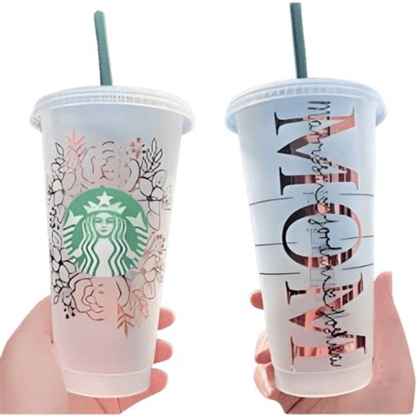 Eco Friendly Starbucks Plastic Cup With Straw With Two Colors And Sizes