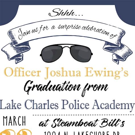 Police Academy Graduation Party Invitation 5x7 Digital File Customizable Etsy