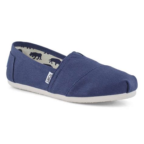 Toms Womens Classic Navy Canvas Loafers