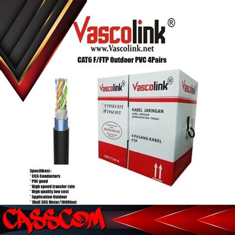 Jual Kabel LAN VascoLink FTP Outdoor CAT 6 Di Lapak CassCom Bukalapak