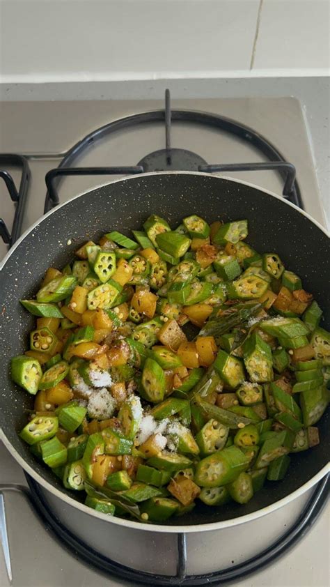 Aloo Bhindi Recipe Potato Okra Fry Edible Garden