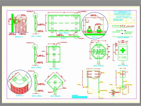 Senalizacion Vertical Detalle De Fijacion 59 84 KB Bibliocad