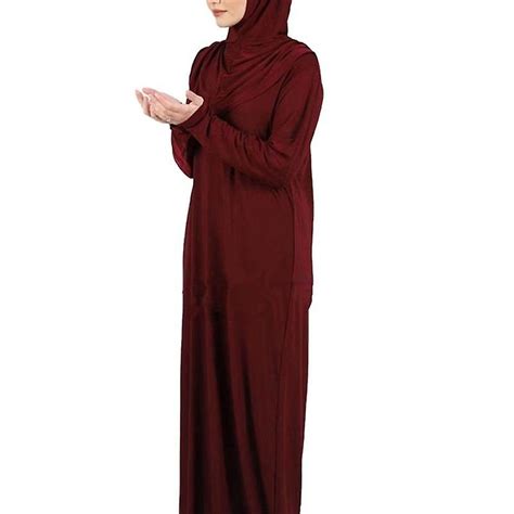 Eid Hooded Muslim Women Hijab Dress Prayer Garment Jilbab Abaya Long