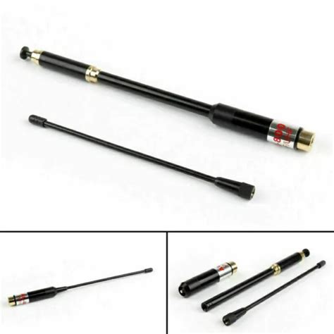 Pc Al High Gain Dual Band Extendable Antenna Sma Male For Icom