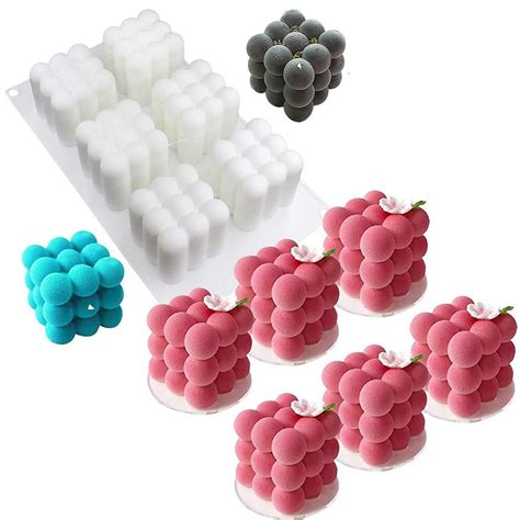 6 Cavity 3D Bubble Magic Ball Cube Silicone Candle Mold At Rs 599