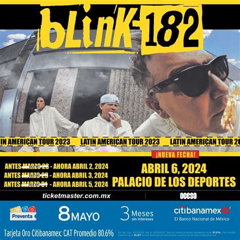 Blink 182 Anuncia Las Nuevas Fechas Para Sus Conciertos En La Cdmx Y Un Show Más