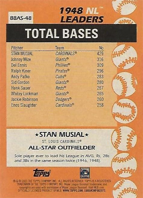 2023 Topps 1988 Topps Baseball 35th Anniversary All Stars 88AS 48