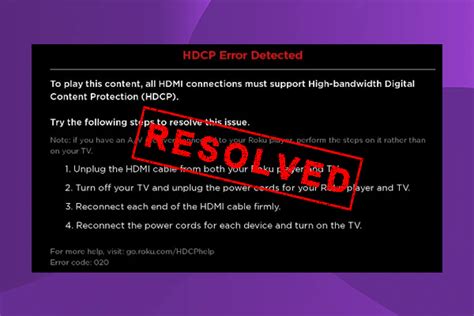 What Is Roku Hdcp Error Detected Error Code And How To Off