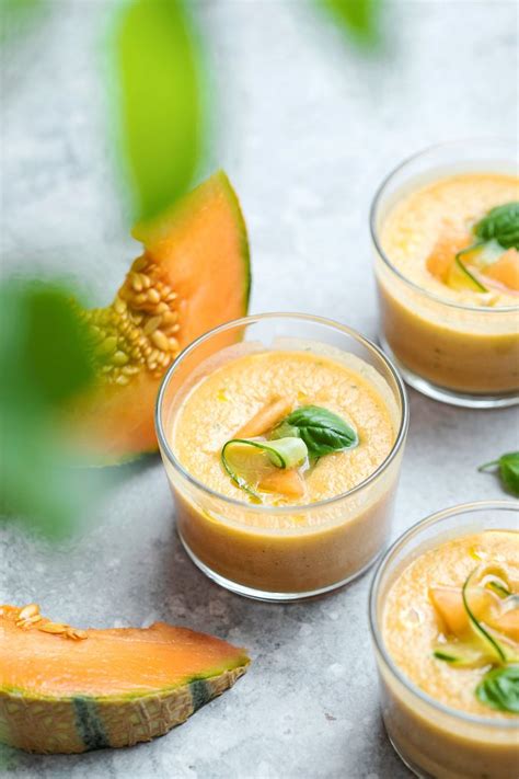 Soupe Froide Au Melon Concombre Et Basilic Recette Cuisine