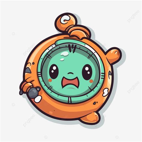 Lindo Diseño De Personajes De Reloj Kawaii Vector PNG Reloj De Tiempo