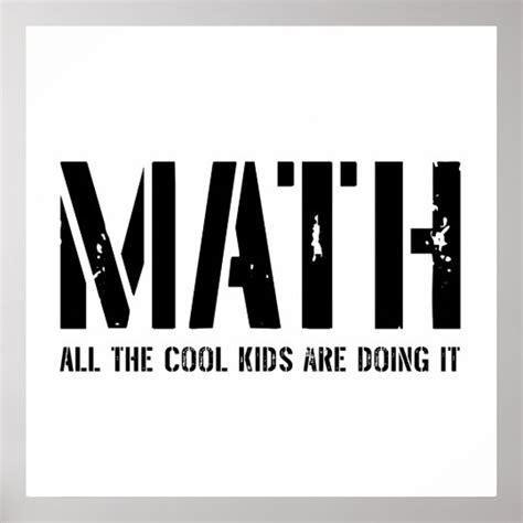 Math And Cool Kids Poster