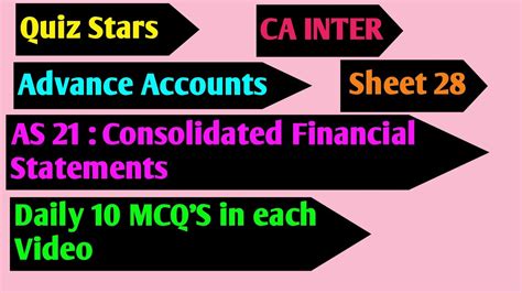 28 AS 21 Consolidated Financial Statements Daily 10 MCQ S In Each