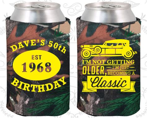 Personalized 50th Birthday Party Favor Koozies 20156 Decorations Items Ts Ebay