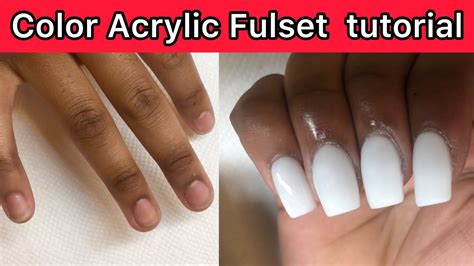 Acrylic Nails Fullset Step By Step Acrylic Color Nails Tutorial For