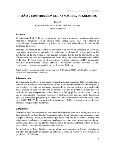 Calaméo Cristian Pilco Ensayo Máquina De Rude Goldberg
